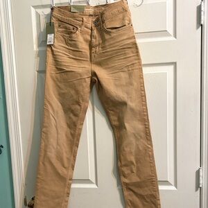 Goldsign Men’s Straight Leg Jeans in Tan